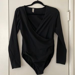 American Apparel Black classic rap shirt bodysuit